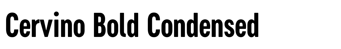 Cervino Bold Condensed